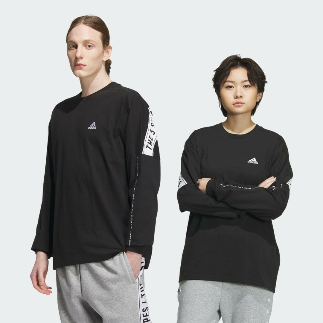 adidas(アディダス)の新品　アディダス　ワーディング ルーズフィット　長袖Tシャツ　メンズ　М メンズのトップス(Tシャツ/カットソー(七分/長袖))の商品写真