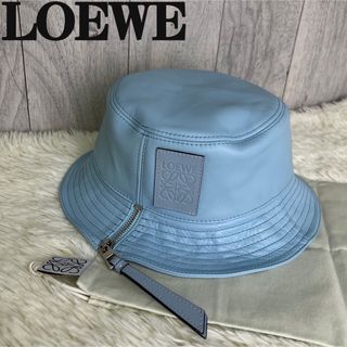 ロエベ(LOEWE)の希少♡ラムレザー♡美品♡LOEWE ロエベ アナグラム バケットハット(ハット)