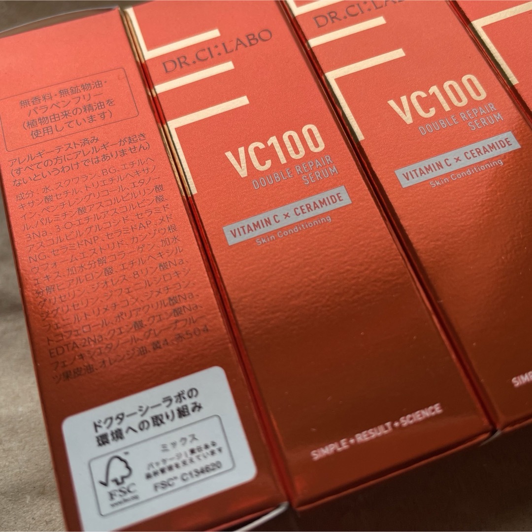 Dr.Ci Labo(ドクターシーラボ)のVC100ダブルリペアセラム 7mLx4 (合計28mL) 最新版 新品未開封 コスメ/美容のスキンケア/基礎化粧品(美容液)の商品写真