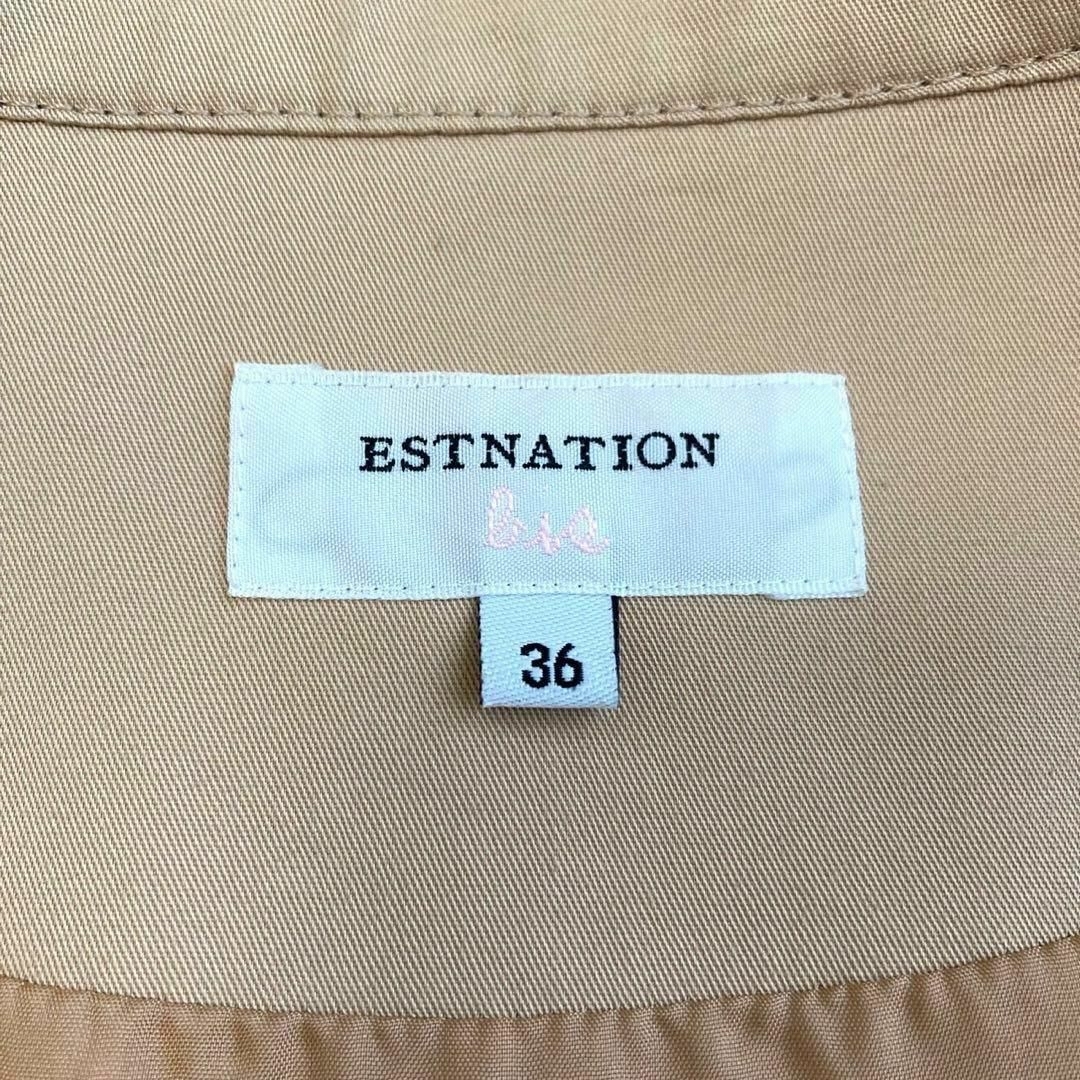 ESTNATION(エストネーション)のESTNATION bis  トレンチコート　ベージュ　レディース36  ベルト レディースのジャケット/アウター(トレンチコート)の商品写真