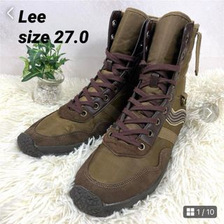 リー(Lee)の美品✨【Lee】ハイカットスニーカー　カーキ　2way  27.0 ベルト(スニーカー)