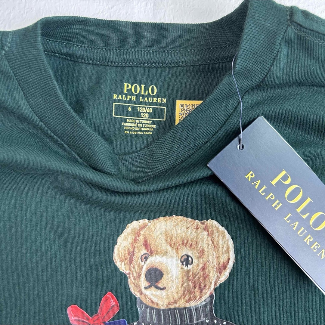 POLO RALPH LAUREN(ポロラルフローレン)の新作◇ラルフローレン ポロベア半袖Tシャツ グリーン 6/120 キッズ/ベビー/マタニティのキッズ服男の子用(90cm~)(Tシャツ/カットソー)の商品写真