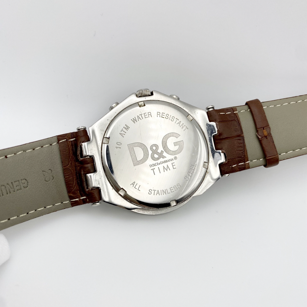 DOLCE&GABBANA(ドルチェアンドガッバーナ)のD&G ドルチェ&ガッパーナ QZ 黒文字盤 クロノグラフ ERY メンズの時計(腕時計(アナログ))の商品写真