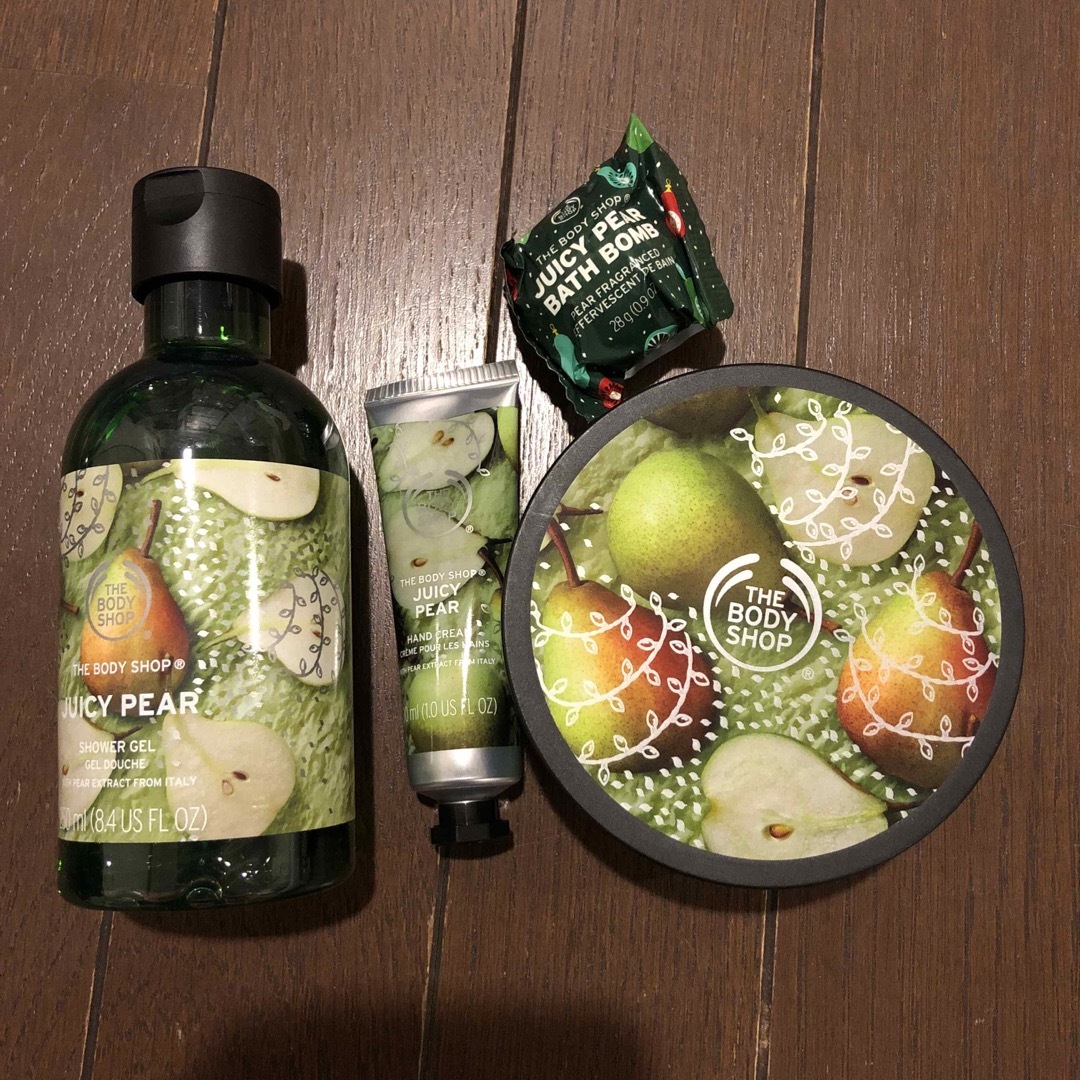 THE BODY SHOP(ザボディショップ)のボディショップ ジューシィペア シャワージェル、ハンドクリーム、ボディバター他 コスメ/美容のボディケア(ボディクリーム)の商品写真