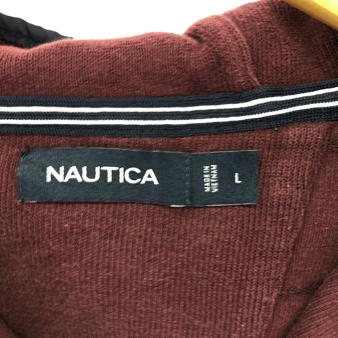 NAUTICA(ノーティカ)の古着 00年代 ノーティカ NAUTICA ナイロン×スウェットハーフボタンパーカー メンズL /eaa420262 メンズのトップス(スウェット)の商品写真