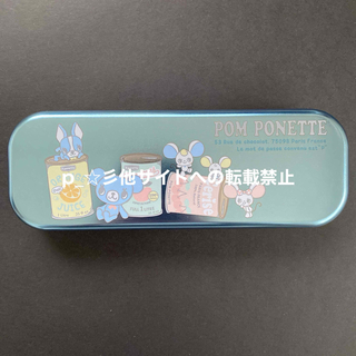 pom ponette - 【未使用】ポンポネット ミント 筆箱 缶ペンケース