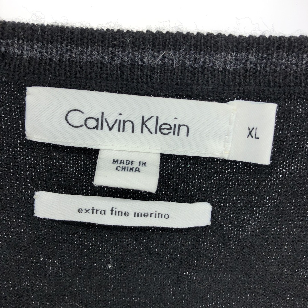Calvin Klein(カルバンクライン)の古着 カルバンクライン Calvin klein Vネック ウールニットベスト メンズXL /eaa416519 メンズのトップス(ベスト)の商品写真