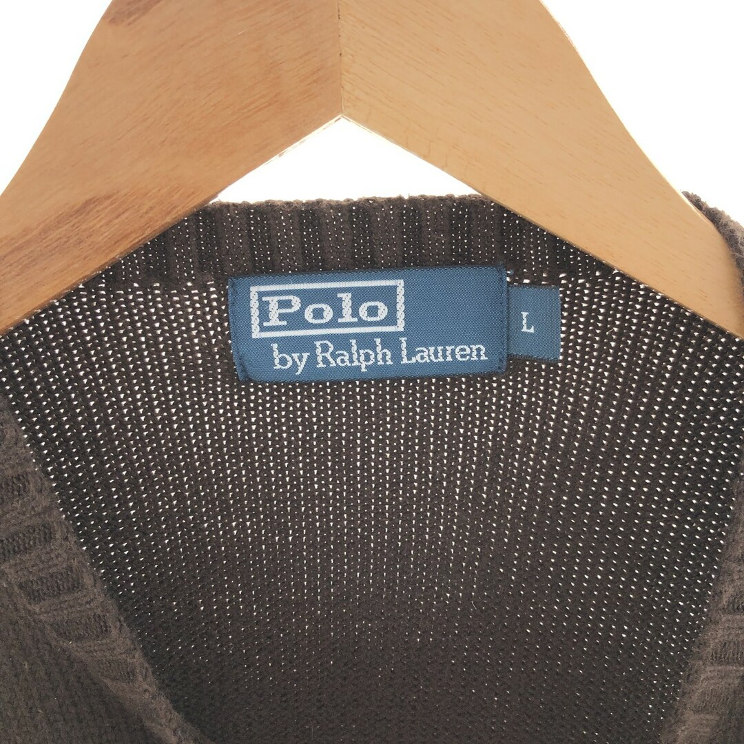 Ralph Lauren(ラルフローレン)の古着 ラルフローレン Ralph Lauren POLO by Ralph Lauren コットンニットセーター メンズL /eaa391212 メンズのトップス(ニット/セーター)の商品写真