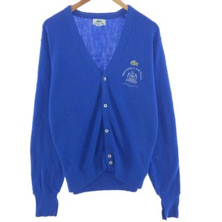 ラコステ(LACOSTE)の古着 80年代 ラコステ LACOSTE アクリルニットカーディガン USA製 メンズM ヴィンテージ /eaa391281(カーディガン)