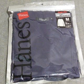 ヘインズ(Hanes)のHanes ヘインズ 長袖 Uネックシャツ M パープル(Tシャツ/カットソー(七分/長袖))