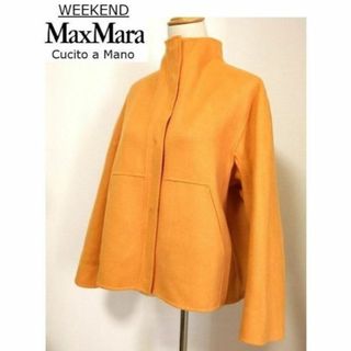 ウィークエンドマックスマーラ(Weekend Max Mara)の美品★マックスマーラ クチートアマーノ★ダブルフェイスショートコート XL(スプリングコート)