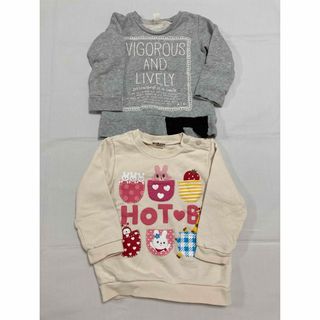 ホットビスケッツ(HOT BISCUITS)のホットビスケッツなど　トレーナー 女の子　90センチ　2点セット(Tシャツ/カットソー)