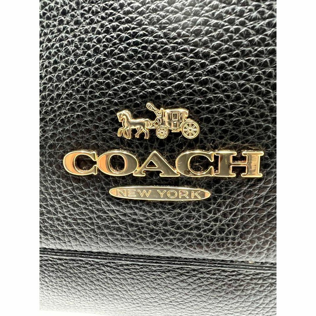 COACH(コーチ)のCOACH コーチ  2WAY　ショルダー レザー ブラック　ハンドバッグ レディースのバッグ(ショルダーバッグ)の商品写真