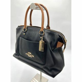 コーチ(COACH)のCOACH コーチ  2WAY　ショルダー レザー ブラック　ハンドバッグ(ショルダーバッグ)