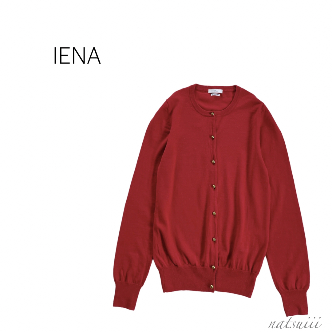 IENA(イエナ)のIENA イエナ . インポートヤーン  クルーネック ニット カーディガン レディースのトップス(カーディガン)の商品写真