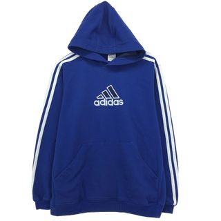 アディダス(adidas)の古着 アディダス adidas スポーツパフォーマンスロゴ スウェットプルオーバーパーカー メンズS /eaa420364(スウェット)