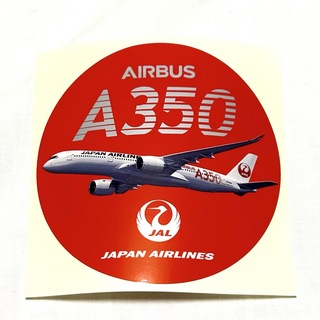 ジャル(ニホンコウクウ)(JAL(日本航空))の新品未使用品　記念ステッカー　非売品　A350  エアバス　JAL  匿名配送(航空機)