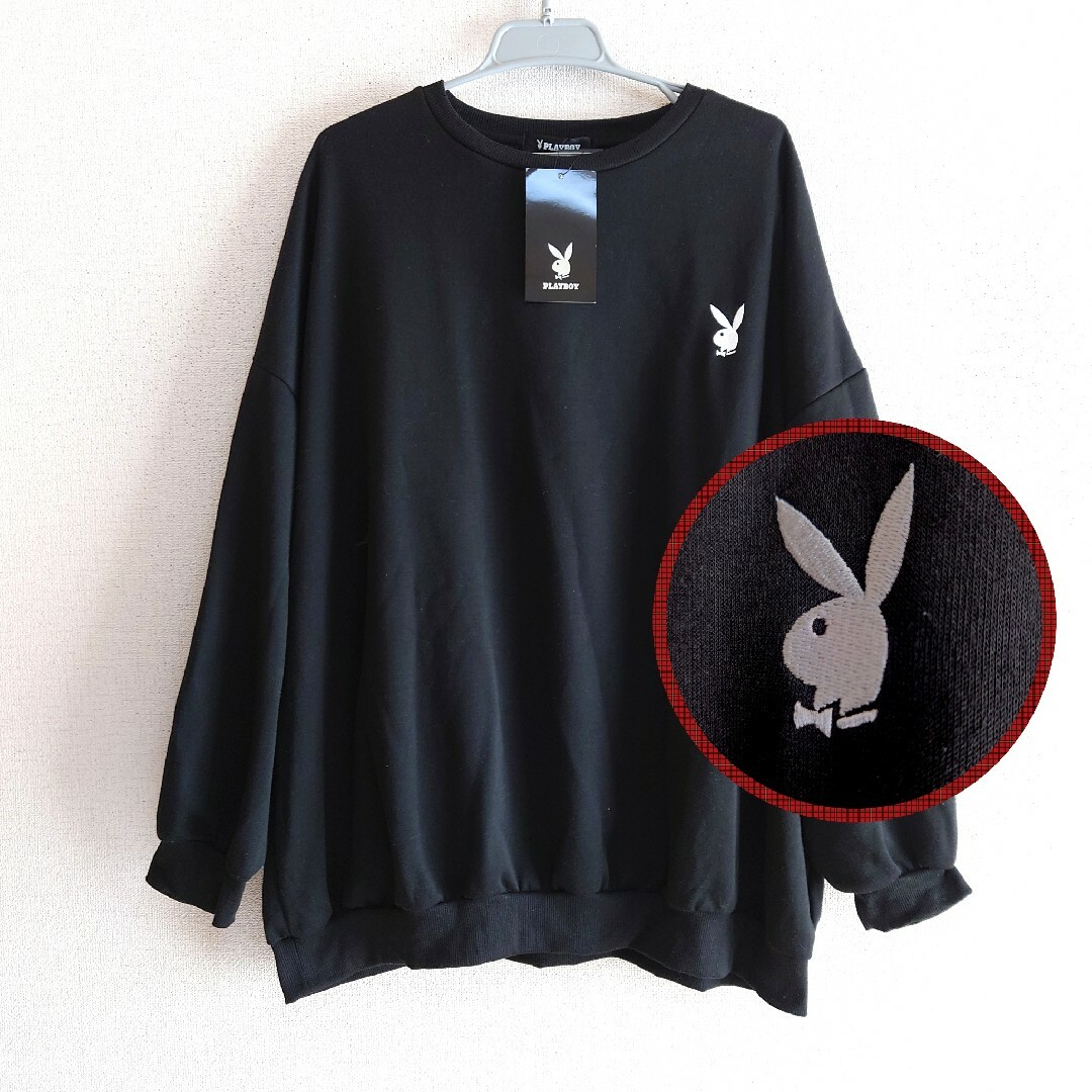 PLAYBOY(プレイボーイ)の【新品☆】プレイボーイ トレーナー　PLAYBOY　4L レディースのトップス(トレーナー/スウェット)の商品写真