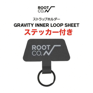 ルート(ROOT CO.)の新品 ROOT CO. スマホストラップホルダー ブラック(ストラップ/イヤホンジャック)