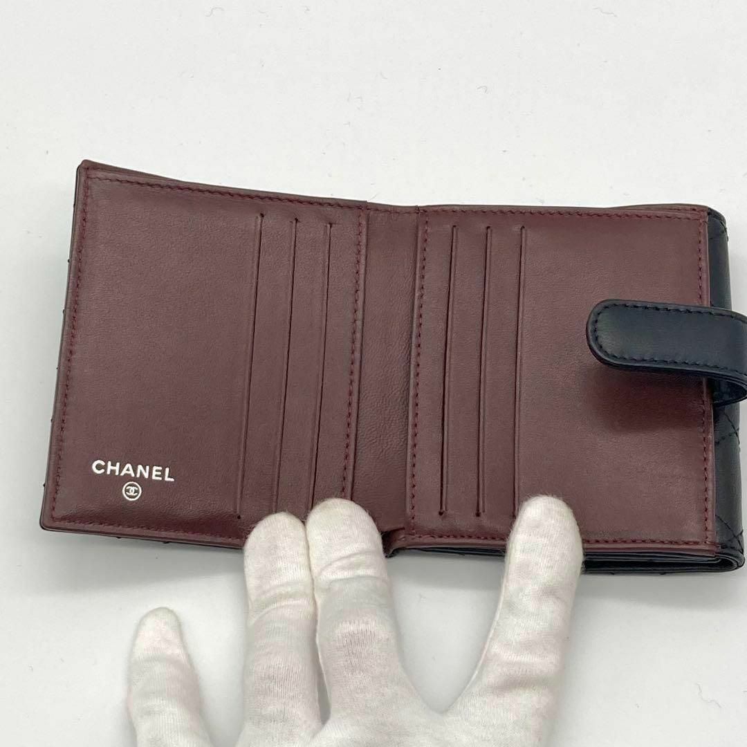 CHANEL - ☆SSS級美品☆ シャネル Wホック財布 マトラッセ CHANEL - ☆SSS級美品☆ シャネル Wホック財布 マトラッセ