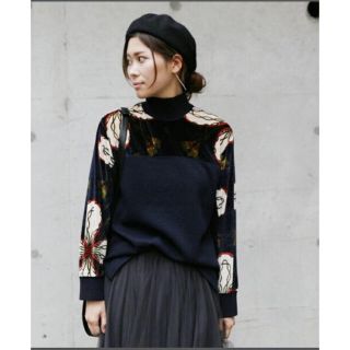 アメリヴィンテージ(Ameri VINTAGE)のameri FRINGE PATTERN KNITSEW(ニット/セーター)