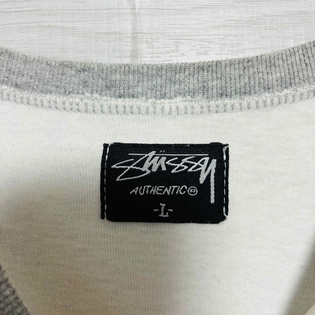 STUSSY - 【希少デザイン】STUSSY Tシャツ Lサイズ ラグラン STUSSY - 【希少デザイン】STUSSY Tシャツ Lサイズ ラグラン