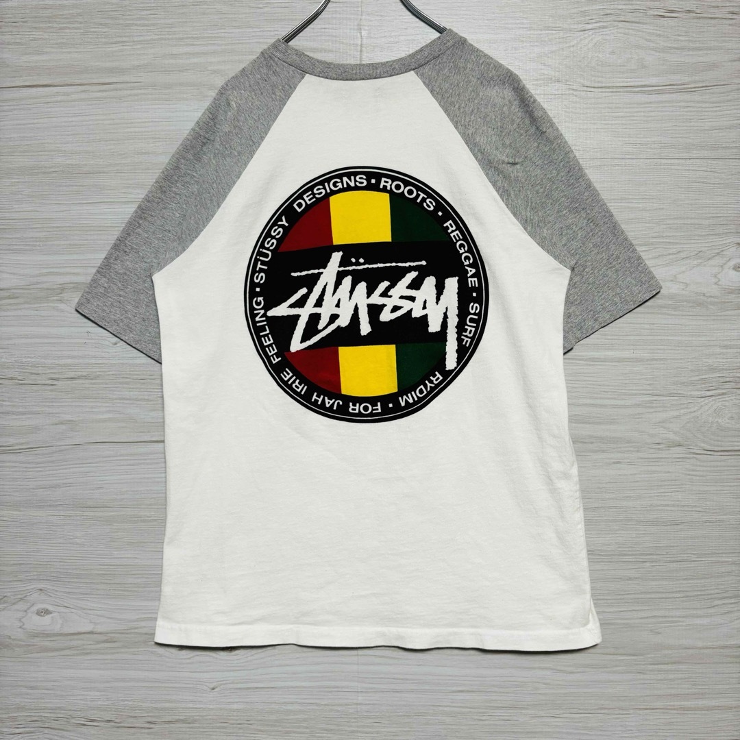 STUSSY - 【希少デザイン】STUSSY Tシャツ Lサイズ ラグラン
