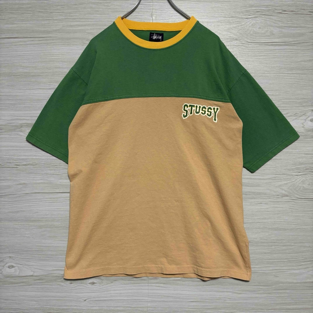 STUSSY(ステューシー)の【入手困難】STUSSY ステューシー　Tシャツ　Lサイズ　紺タグ　両面デザイン メンズのトップス(Tシャツ/カットソー(半袖/袖なし))の商品写真