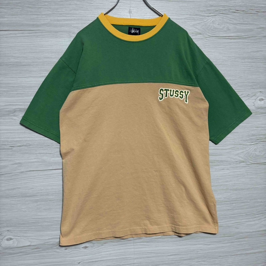 STUSSY(ステューシー)の【入手困難】STUSSY ステューシー　Tシャツ　Lサイズ　紺タグ　両面デザイン メンズのトップス(Tシャツ/カットソー(半袖/袖なし))の商品写真