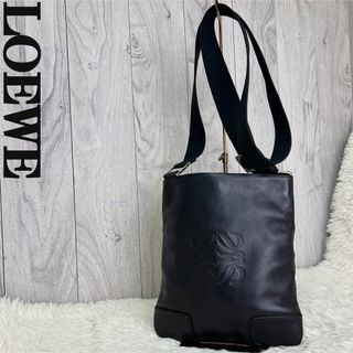 LOEWE - 美品 ロエベ ナッパレザー ショルダーバッグ トート ロゴ型 ...