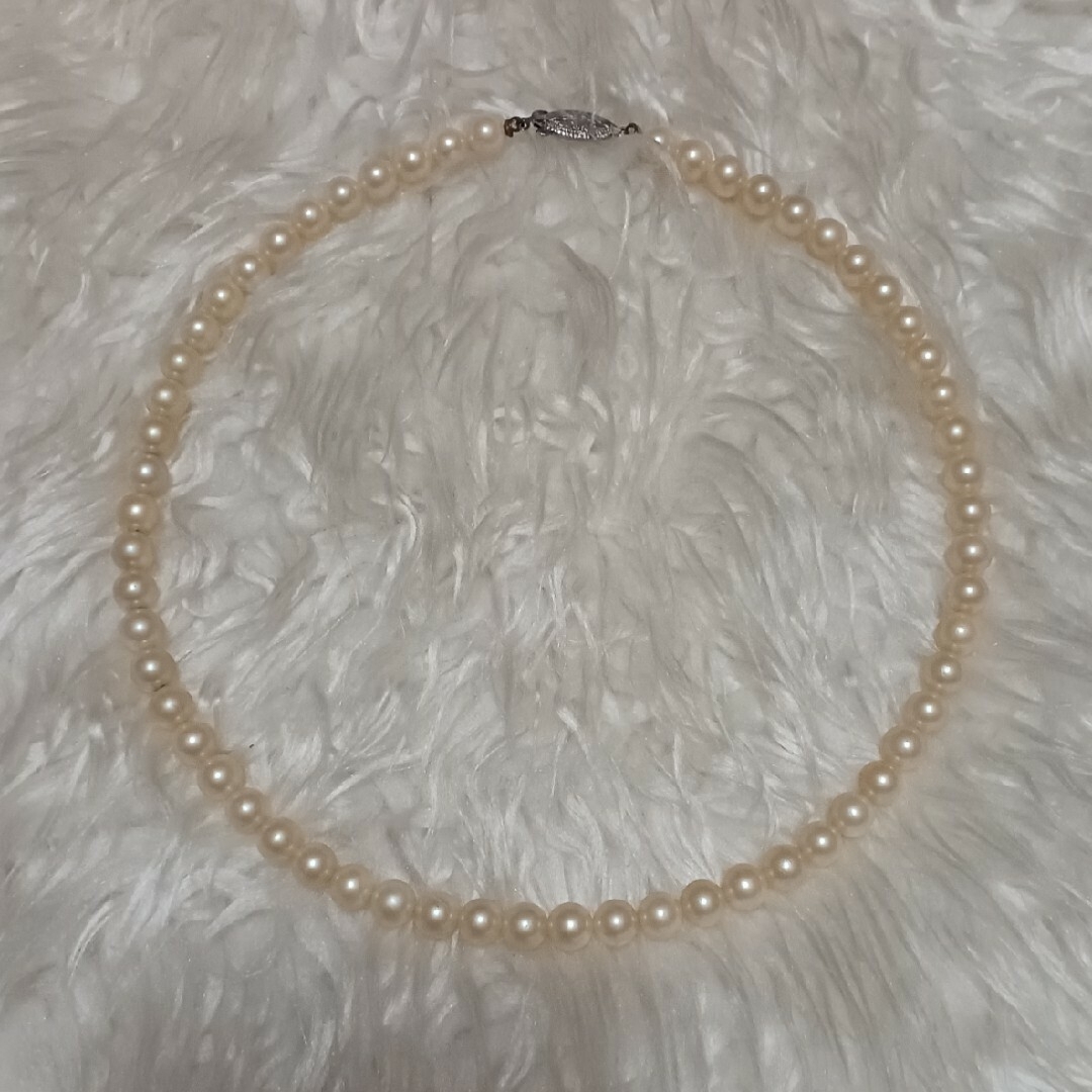 Kanebo - ヴィンテージ パールネックレス SILVER 刻印 41 Kanebo - ヴィンテージ パールネックレス SILVER 刻印 41