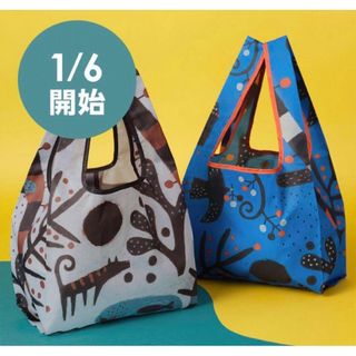 カルディ(KALDI)の【新作 新品 2色セット】KALDI カルディ エコバッグ いきものがたり(エコバッグ)