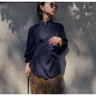 AMERI アメリ BIG COLLAR TUCK SHIRT シャツ ブラウス