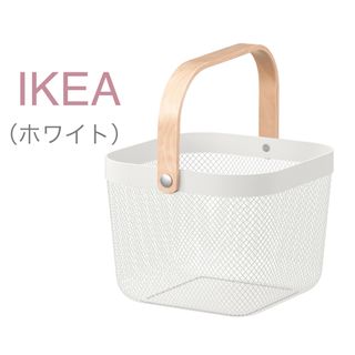 【新品】IKEA イケア バスケット かご １個（ホワイト）リーサトルプ