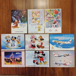 ディズニー(Disney)のJAL ディズニー ポストカード 9枚(ノベルティグッズ)