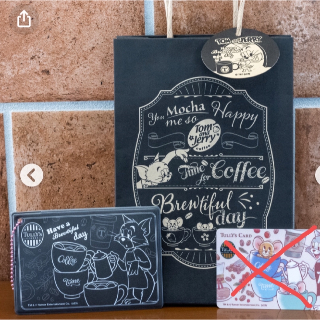 TULLY'S COFFEE(タリーズコーヒー)の未使用☆タリーズコーヒー カードケース トムとジェリー コラボ 2023 エンタメ/ホビーのおもちゃ/ぬいぐるみ(キャラクターグッズ)の商品写真