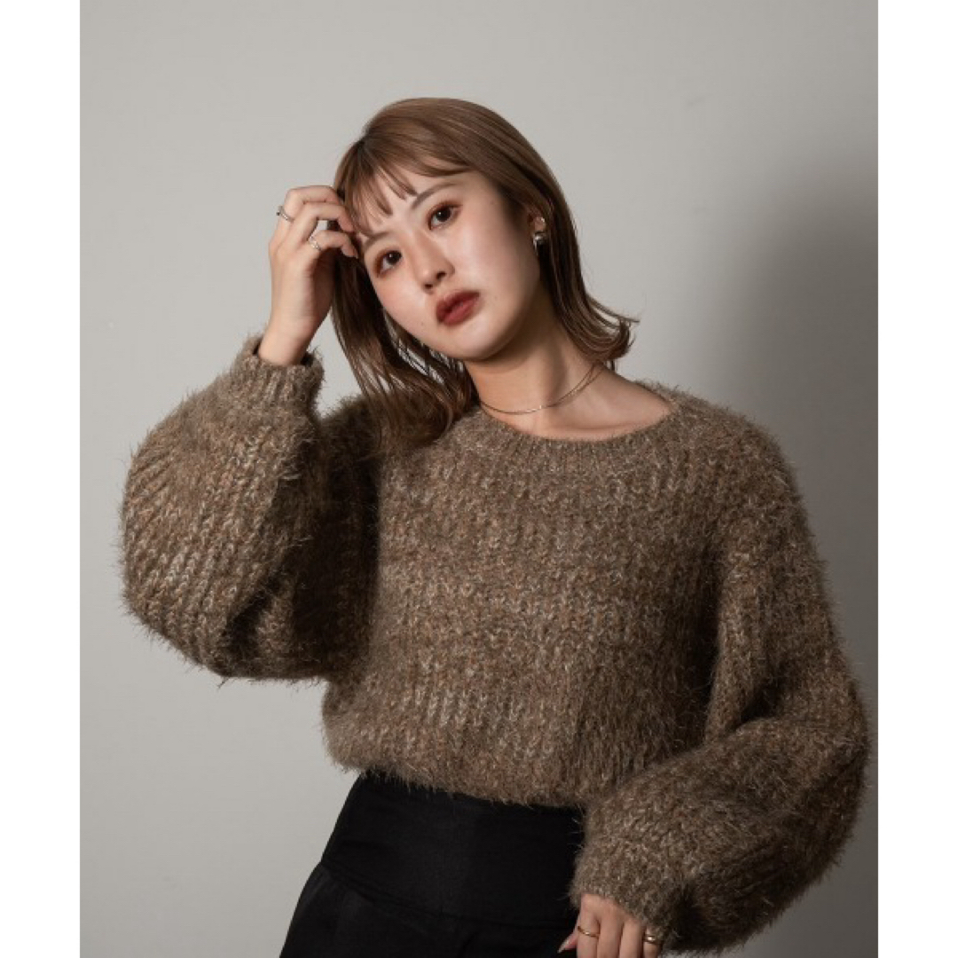 lawgy(ラウジー)のAmiur fuzzy mix knit レディースのトップス(ニット/セーター)の商品写真