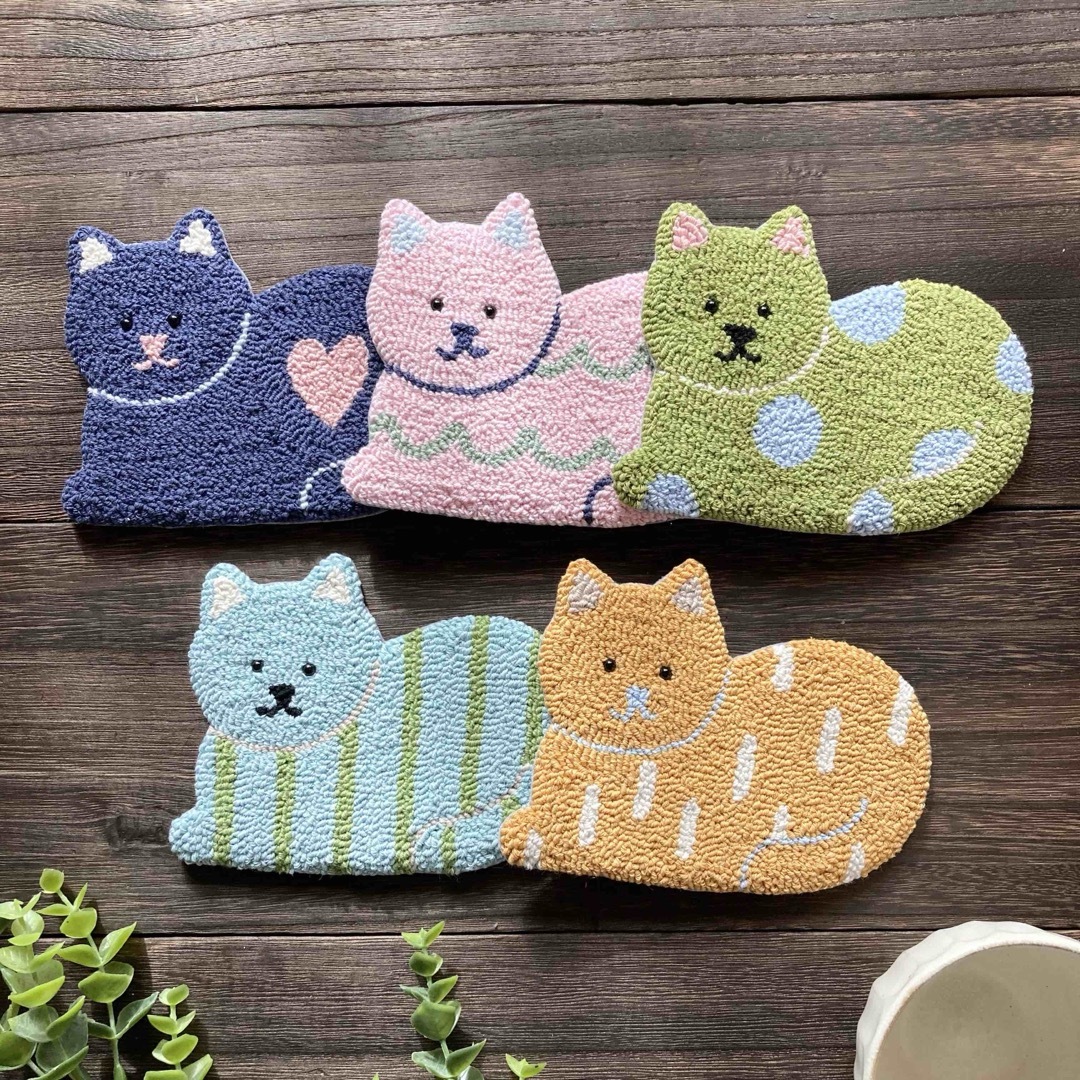 ねこコースター 猫 ハンドメイド - 日用品/インテリア ねこコースター 猫 ハンドメイド - 日用品/インテリア