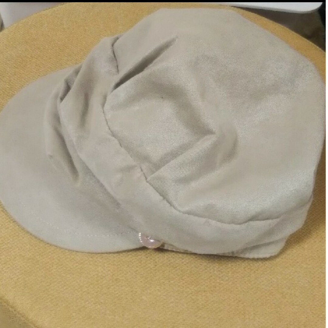 未使用★　キャスケット　ベージュ　grove 　帽子　キャップ レディースの帽子(キャスケット)の商品写真