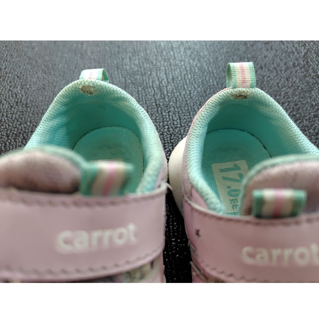 moonSTAR carrot(ムーンスターキャロット)のムーンスター　スニーカー　パープル　17cm キッズ/ベビー/マタニティのキッズ靴/シューズ(15cm~)(スニーカー)の商品写真