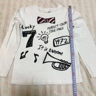 シスキー(ShISKY)のSHISKY 長袖 トップス 130cm ロンT 白 長袖Tシャツ(Tシャツ/カットソー)