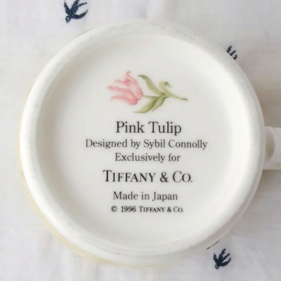 Tiffany & Co.(ティファニー)の美品★TIFFANY Pink Tulip マグカップ インテリア/住まい/日用品のキッチン/食器(グラス/カップ)の商品写真