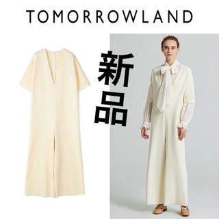 TOMORROWLAND - 新品！Ballseyミラノリブ VネックオールインワンTOMORROWLAND