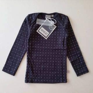 プチバトー(PETIT BATEAU)の新品 デンマーク子供服 WHEAT ウィート 紺の長袖カットソー 18M(Ｔシャツ)