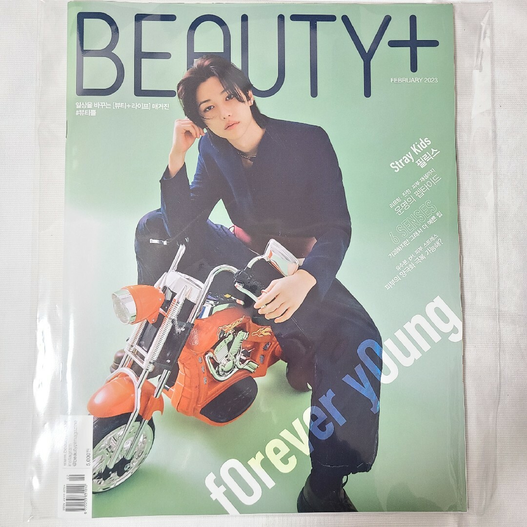 Stray Kids(ストレイキッズ)のBEAUTY+ フィリックス felix StrayKids 雑誌 和訳 特典 エンタメ/ホビーの雑誌(アート/エンタメ/ホビー)の商品写真