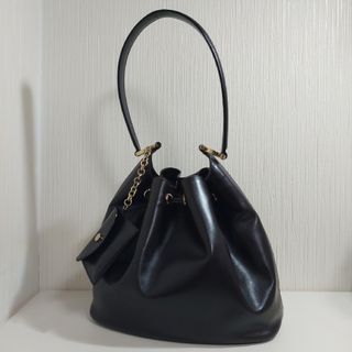 フェラガモ(Ferragamo)のフェラガモ 巾着 ショルダーバッグ ポーチ付き ダークブラウン 217658(ショルダーバッグ)