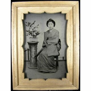 明治 湿板写真 奈良池 ガラス写真 古写真 アンティーク 19世紀 戦前 乾板(その他)