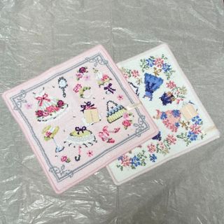 ジルスチュアート(JILLSTUART)の新品☆ジルスチュアート シェニール織 タオルハンカチ 2枚☆A(ハンカチ)