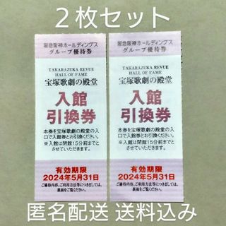 【匿名配送・送料込み】宝塚歌劇の殿堂　入館引換券　2枚セット(その他)