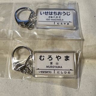 四日市あすなろう鉄道 内部線100周年八王子線110周年記念駅名標キーホルダー(鉄道)